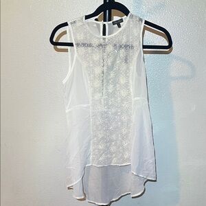 Lily Rose Off-White Sheer Top